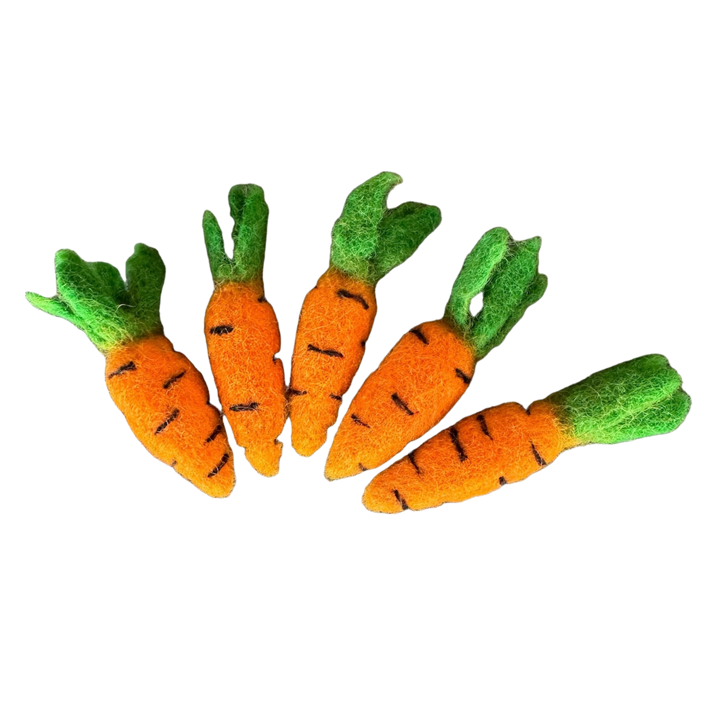 FELTED CAT TOY CARROTS