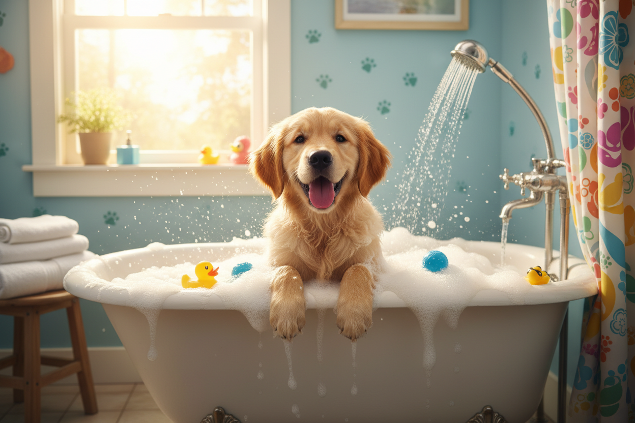 Pet in a Bathtub