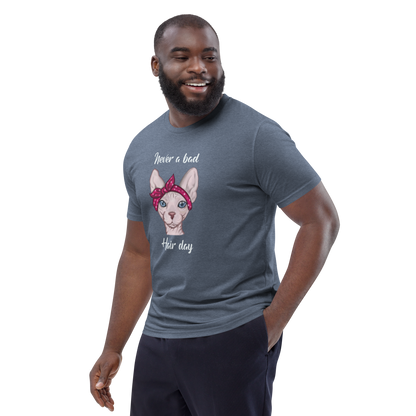 "NEVER A BAD HAIR DAY" UNISEX ECO TEE